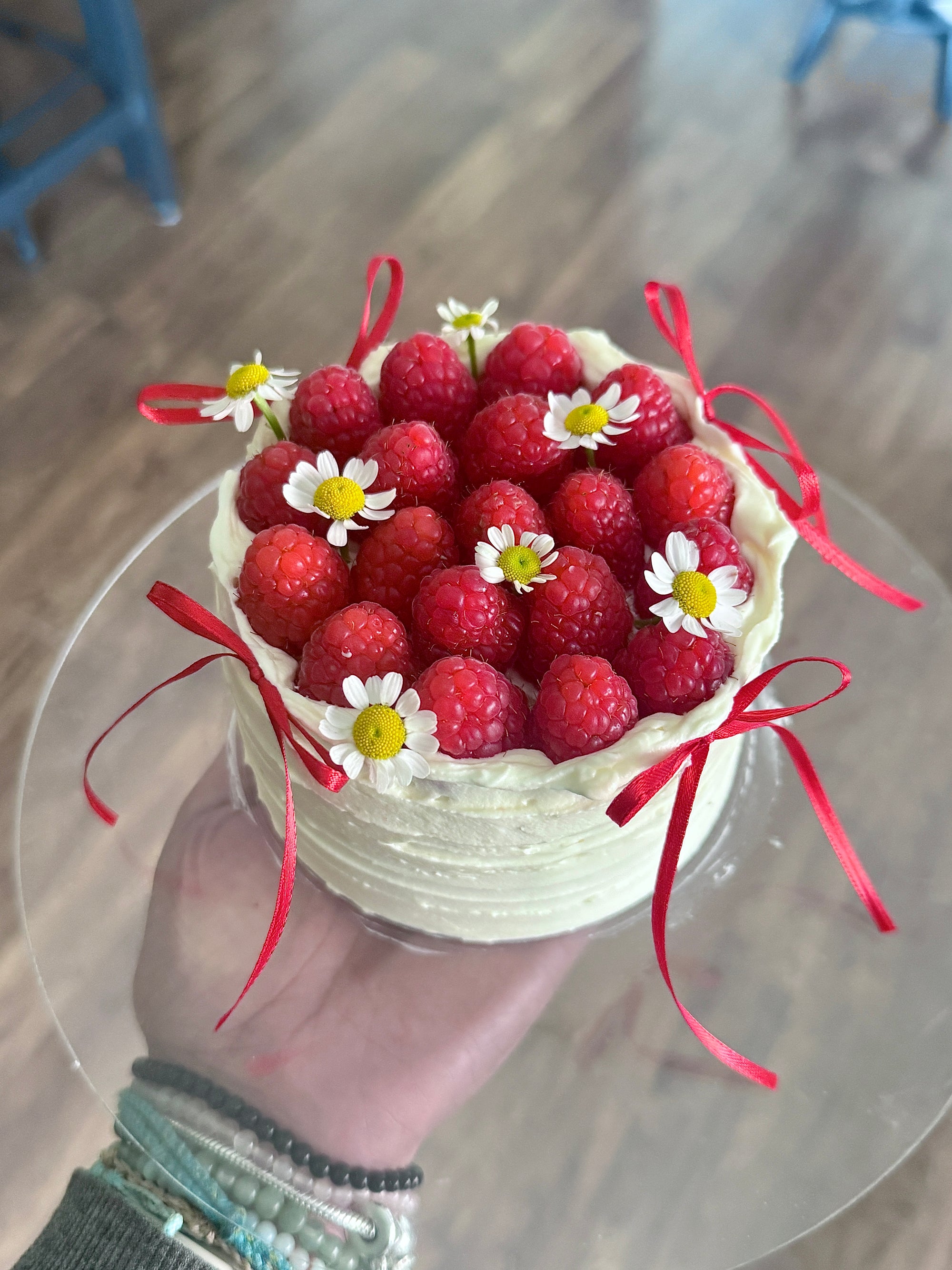 Raspberry Bento Cake