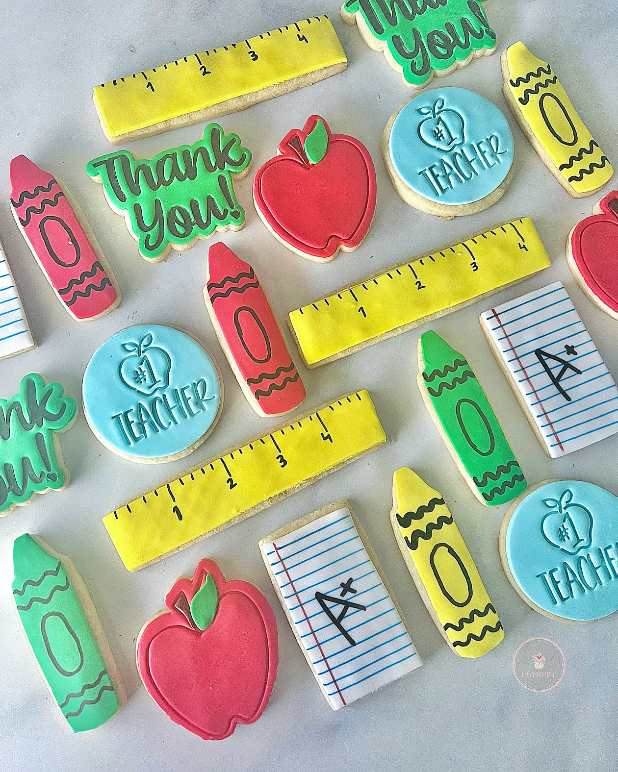Teacher Sugar Cookies (2 Dozen) 👩🏽‍🏫