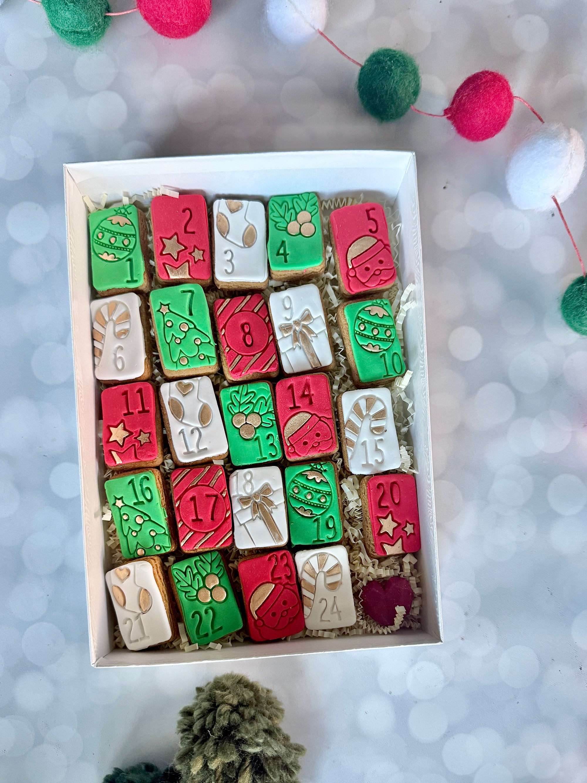 Christmas Advent Calendar Cookies