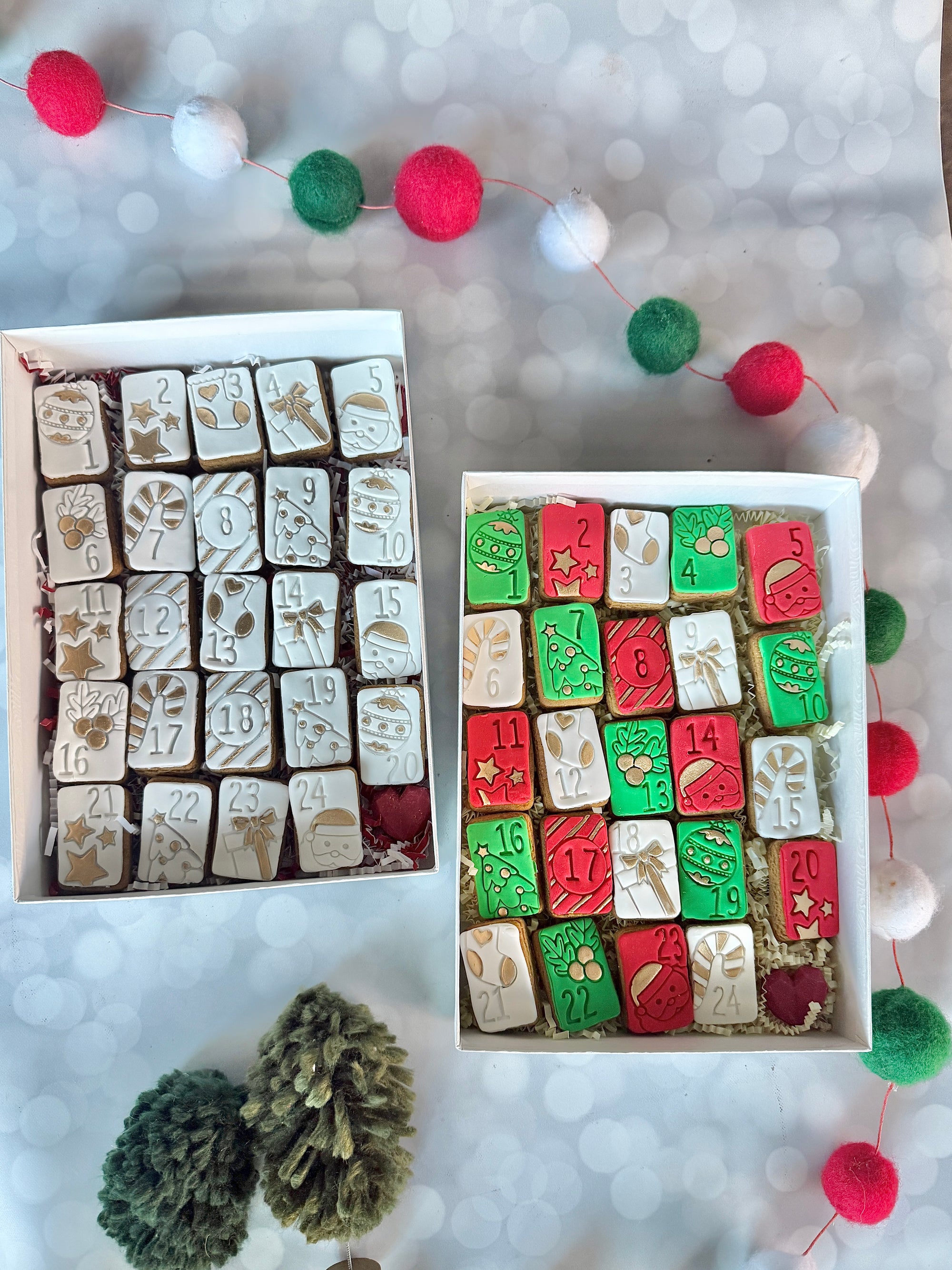 Christmas Advent Calendar Cookies
