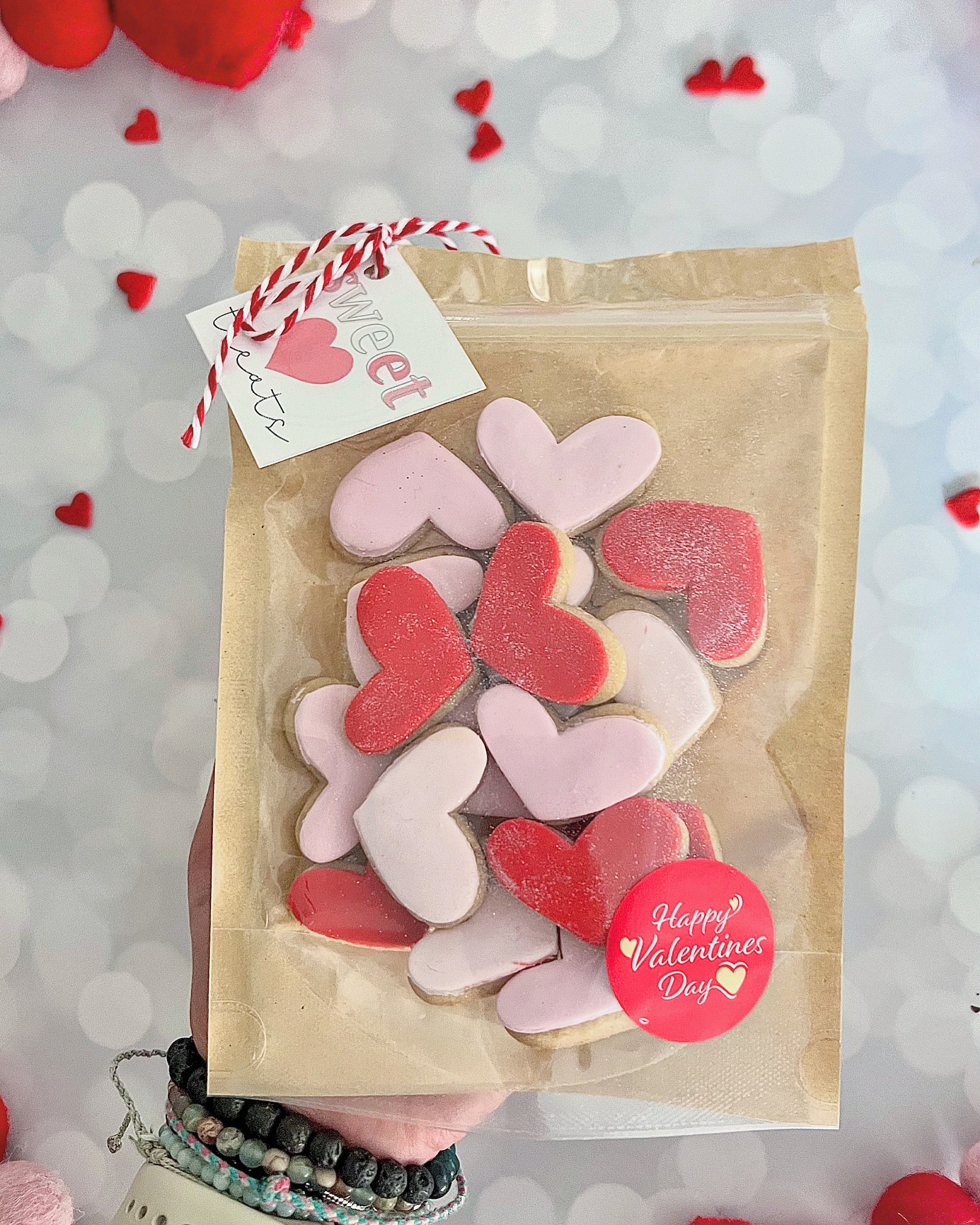 Mini Heart Cookies Bag