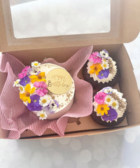 FRESH FLOWERS BENTO CAKE SET