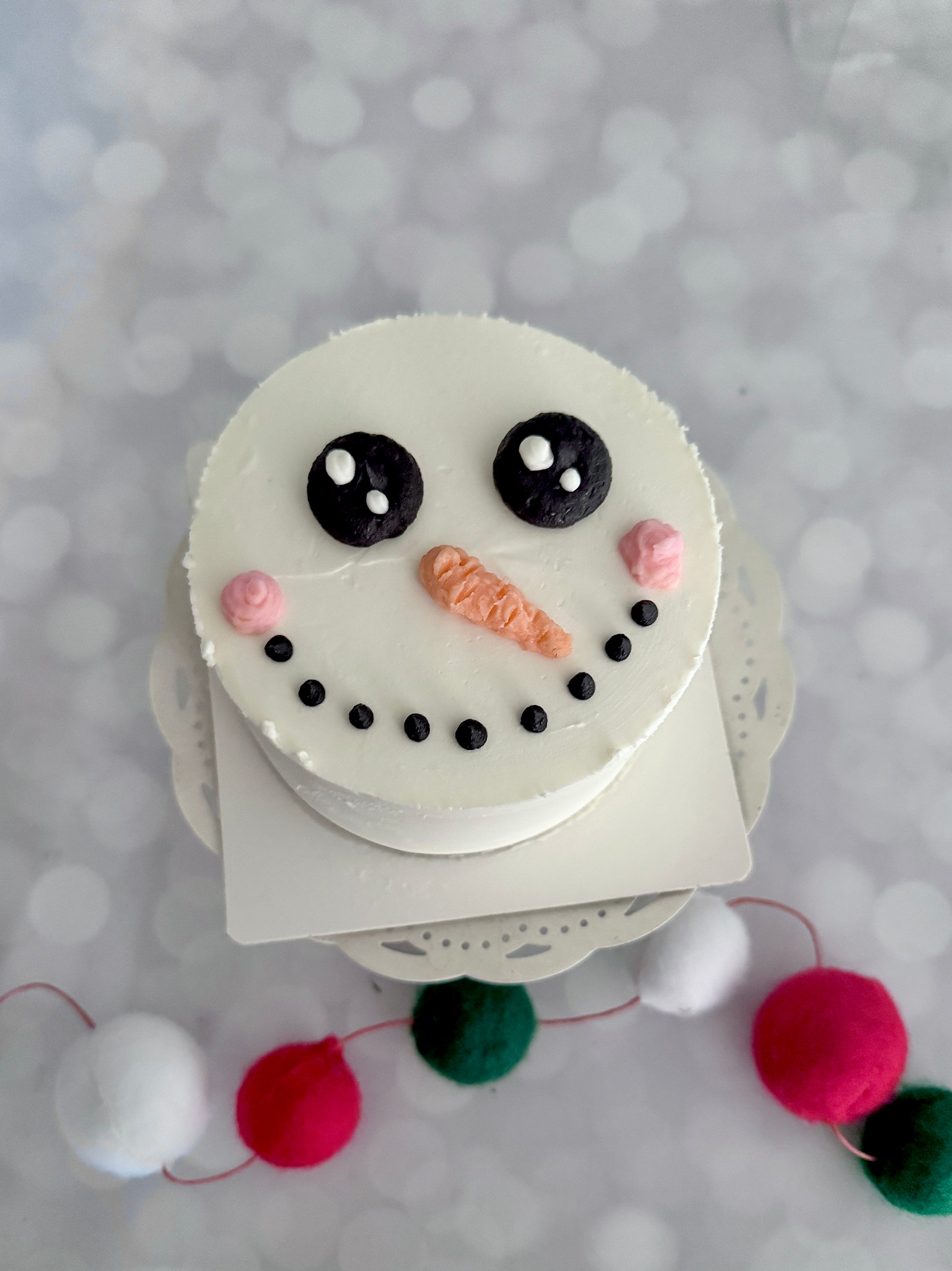Snowman Bento Cake